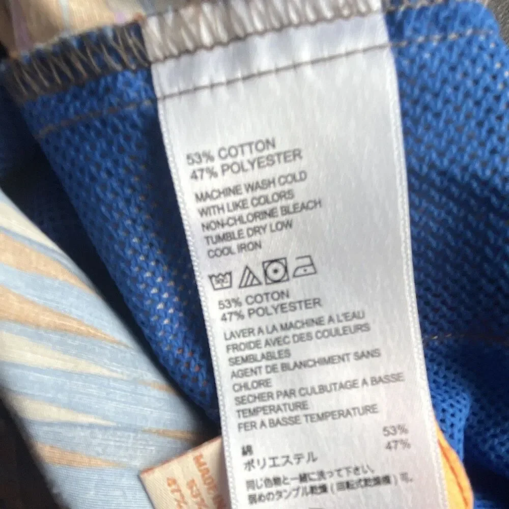 Tommy Bahama Relax Men's Swim Trunks Size 38 Blue Geometric Drawstring Mesh